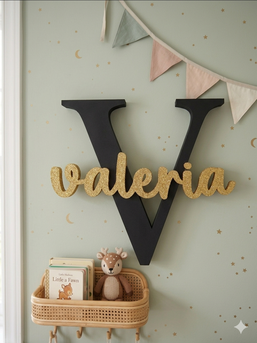 Buchstabe V mit Valeria